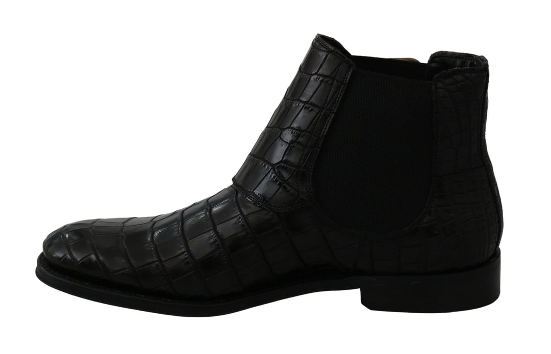 Bottes Derby Brogue élégantes Dolce &amp;amp; Gabbana en cuir exotique