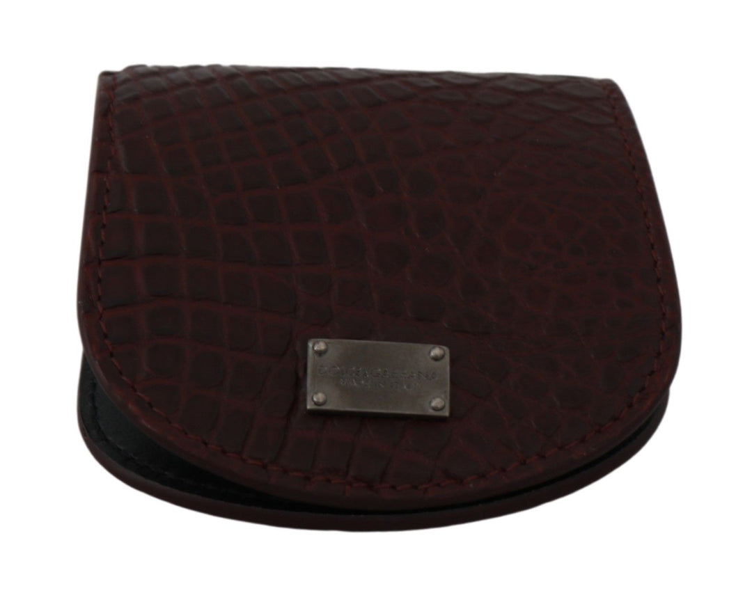 Dolce &amp; Gabbana Brown Exotic Skin Pocket Condom Case Holder