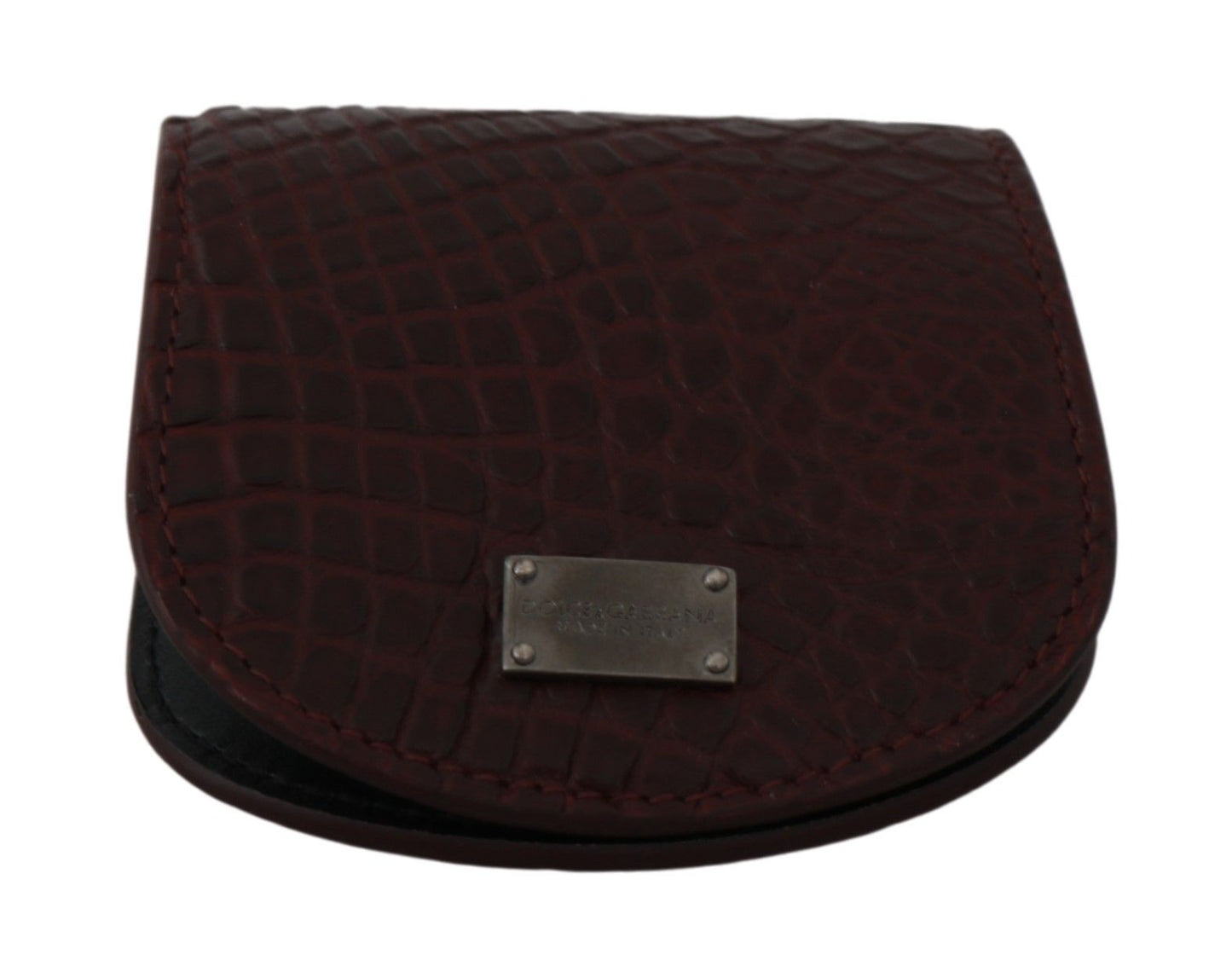 Monedero de lujo Dolce &amp; Gabbana con botón a presión de piel de caimán Unleash