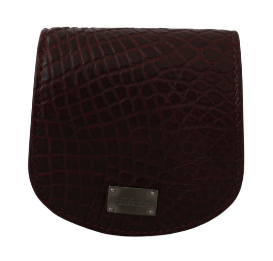 Monedero de lujo Dolce &amp; Gabbana con botón a presión de piel de caimán Unleash