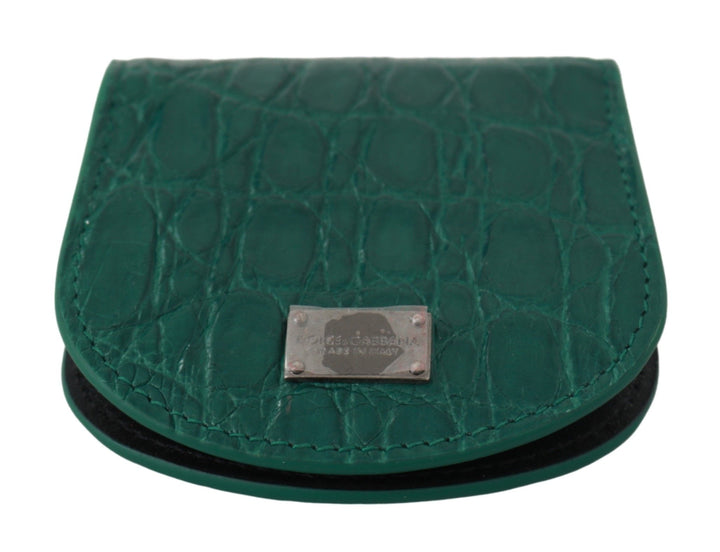Dolce &amp; Gabbana Green Exotic Skins Condom Case Holder Wallet
