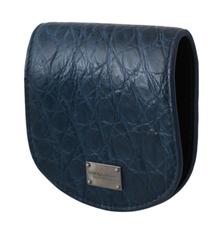 Portefeuille élégant en cuir bleu Caimano avec étui à préservatifs Dolce &amp;amp; Gabbana