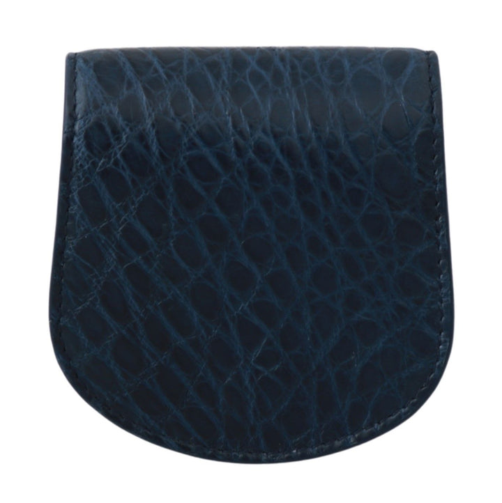Portefeuille élégant en cuir bleu Caimano avec étui à préservatifs Dolce &amp;amp; Gabbana