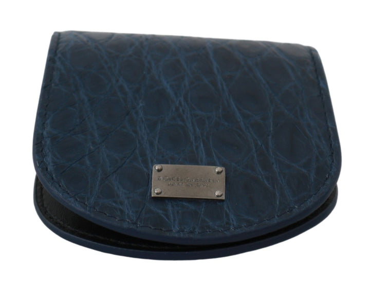 Portefeuille élégant en cuir bleu Caimano avec étui à préservatifs Dolce &amp;amp; Gabbana