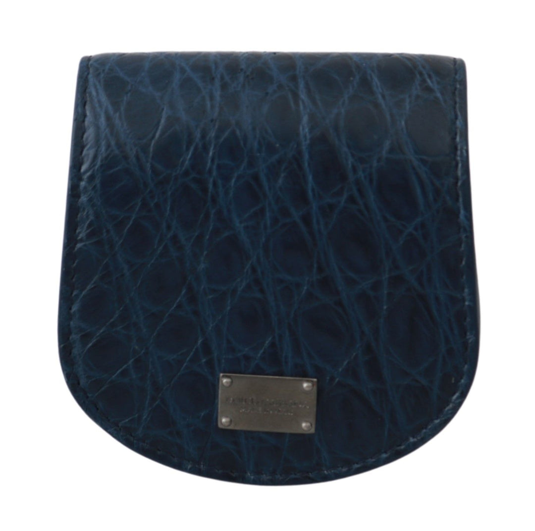 Portefeuille élégant en cuir bleu Caimano avec étui à préservatifs Dolce &amp;amp; Gabbana