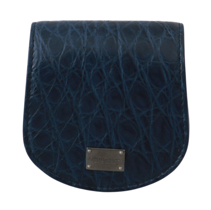 Portefeuille élégant en cuir bleu Caimano avec étui à préservatifs Dolce &amp;amp; Gabbana