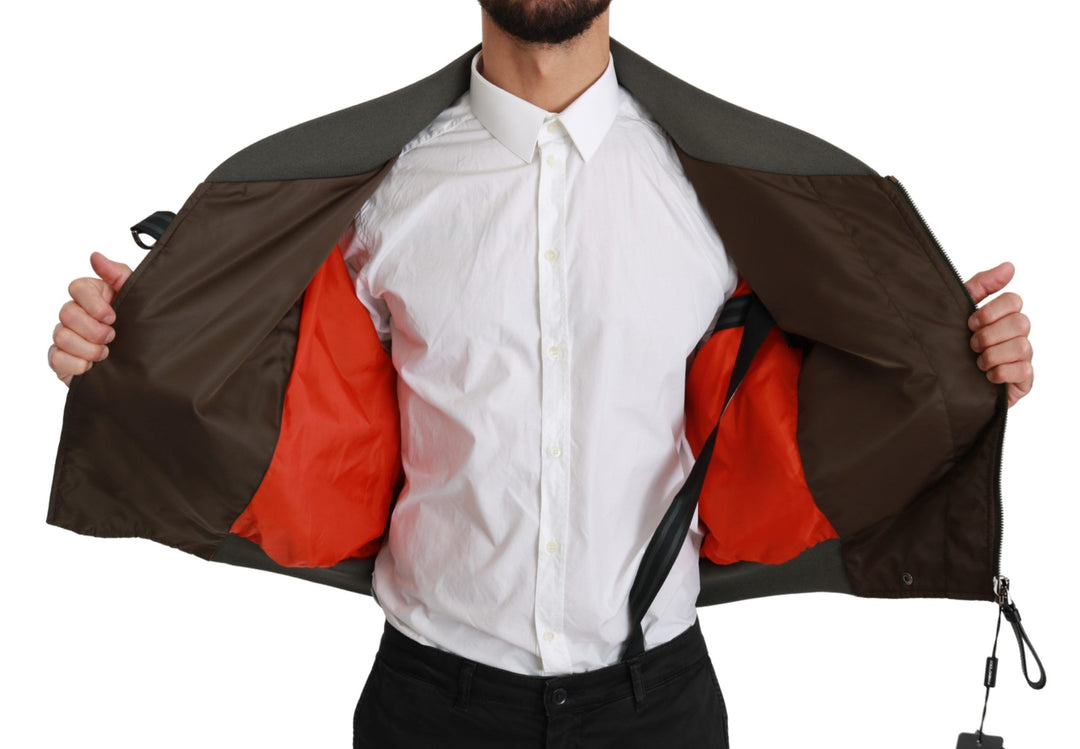 Blouson aviateur croisé à paillettes Dolce &amp; Gabbana