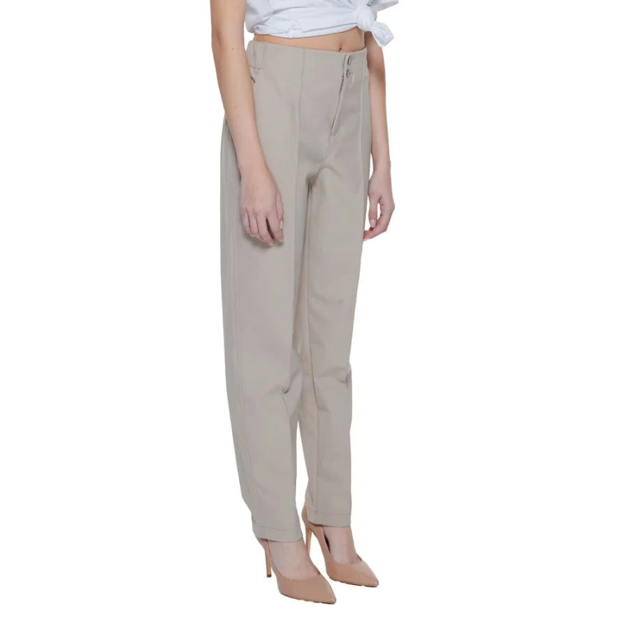 Street One Beige Polyamide Cropped Pants