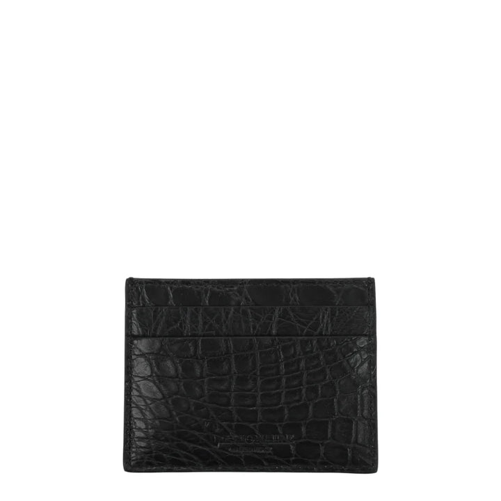 Billionaire Italian Couture Black Crocodile Cardholder