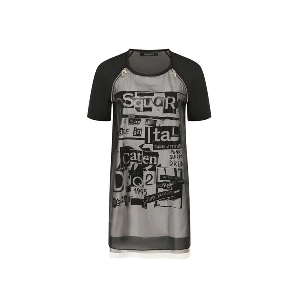 Dsquared² Black Silk Casual Dress