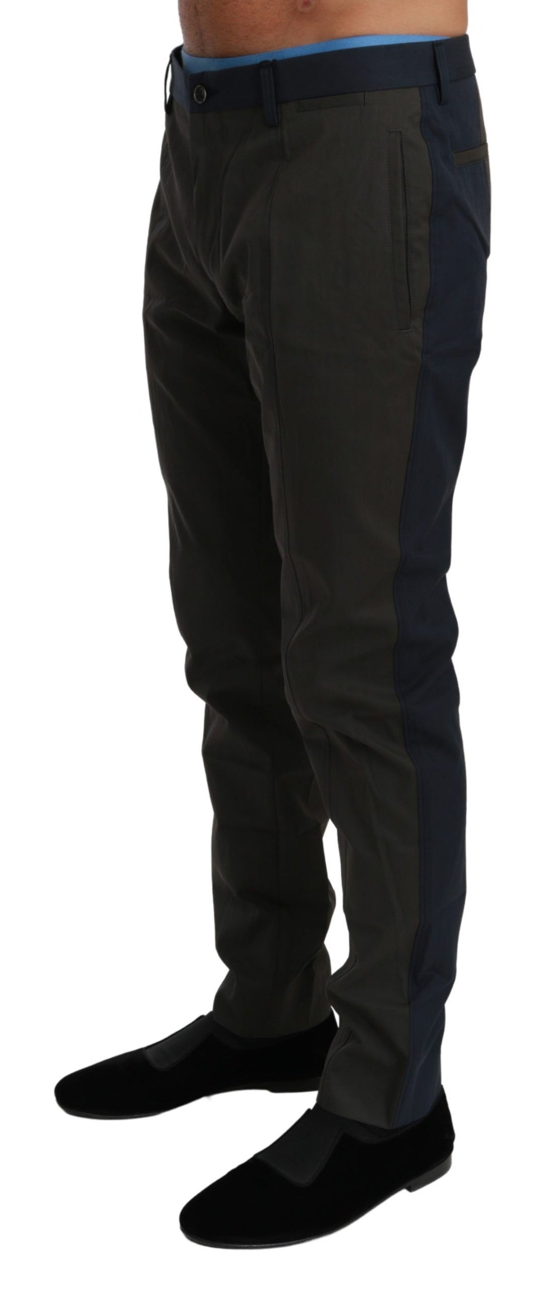 Pantalon décontracté à rayures coupe slim élégant Dolce &amp;amp; Gabbana