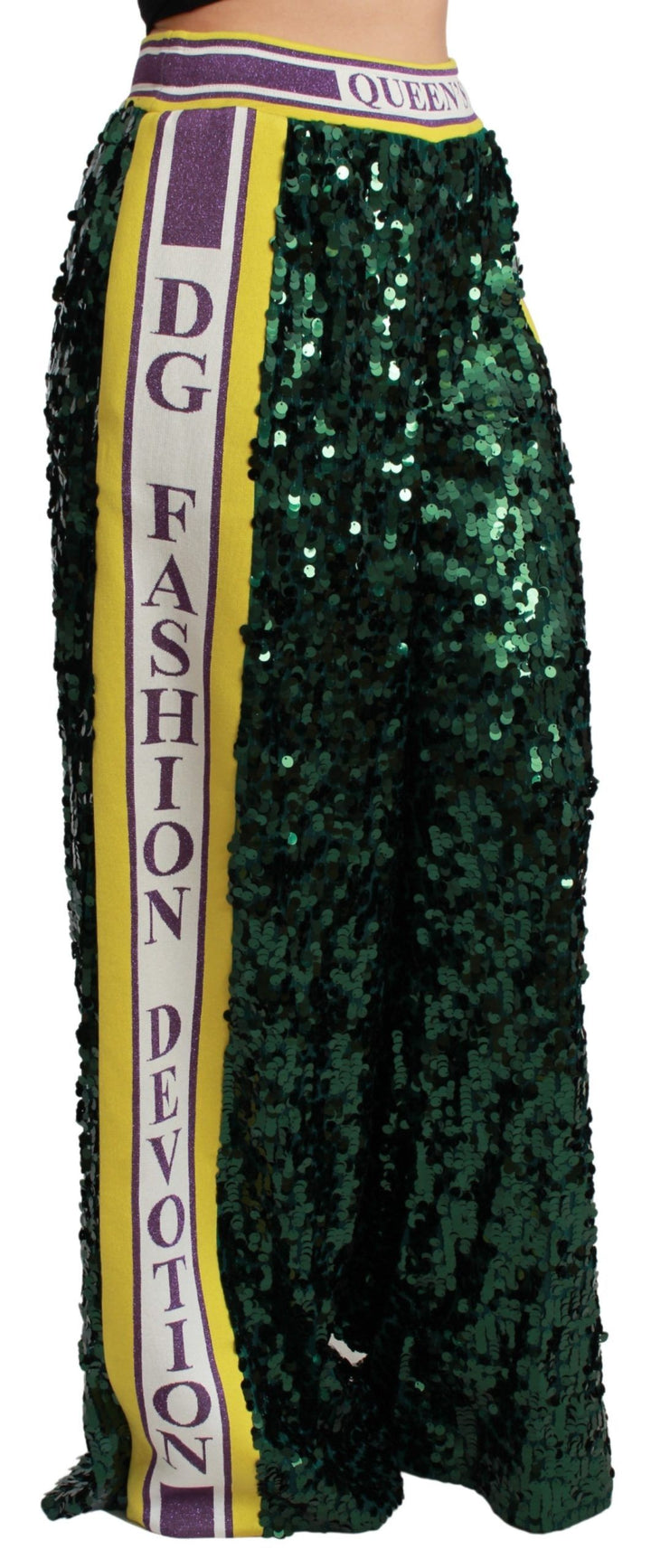 Pantalon à paillettes multicolores exclusif à Dolce &amp;amp; Gabbana