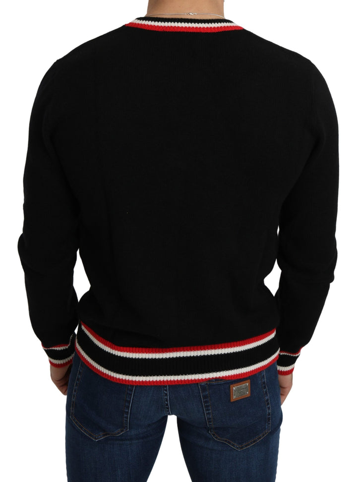 Dolce &amp; Gabbana Black Cashmere Pig of the Year Pullover Sweater