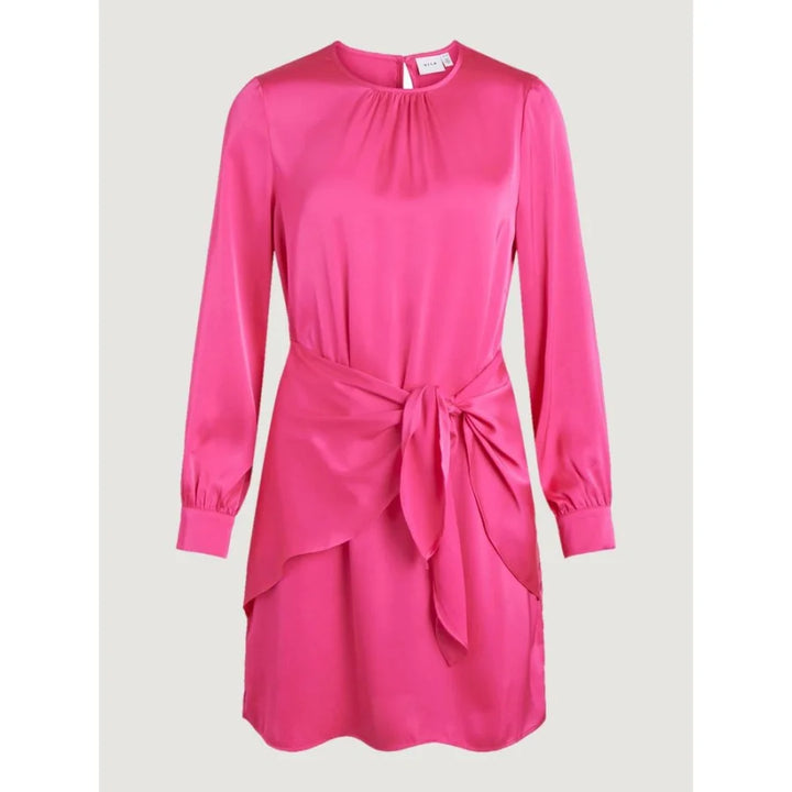 Vila Clothes Pink Polyester Short Dress