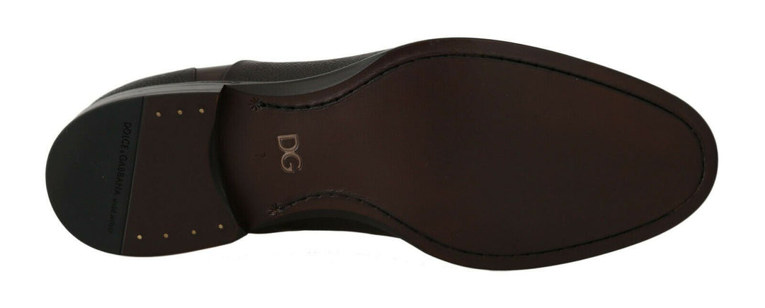 Dolce &amp; Gabbana - Chaussures à lacets élégantes en cuir marron