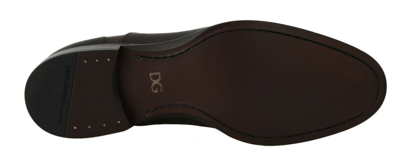 Dolce &amp; Gabbana - Chaussures à lacets élégantes en cuir marron