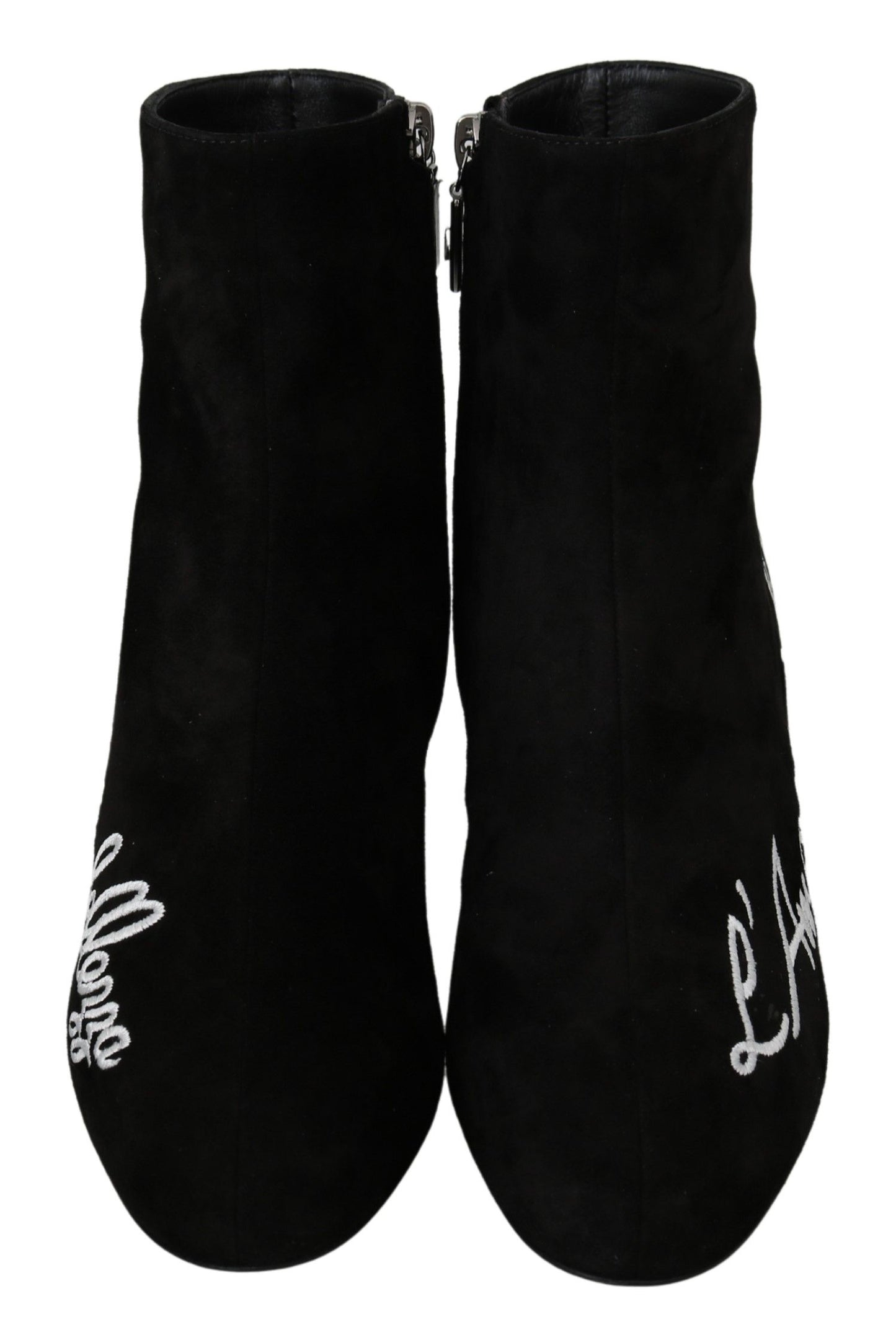 Dolce &amp; Gabbana Botines Ante Negro L Amore E Bellezza