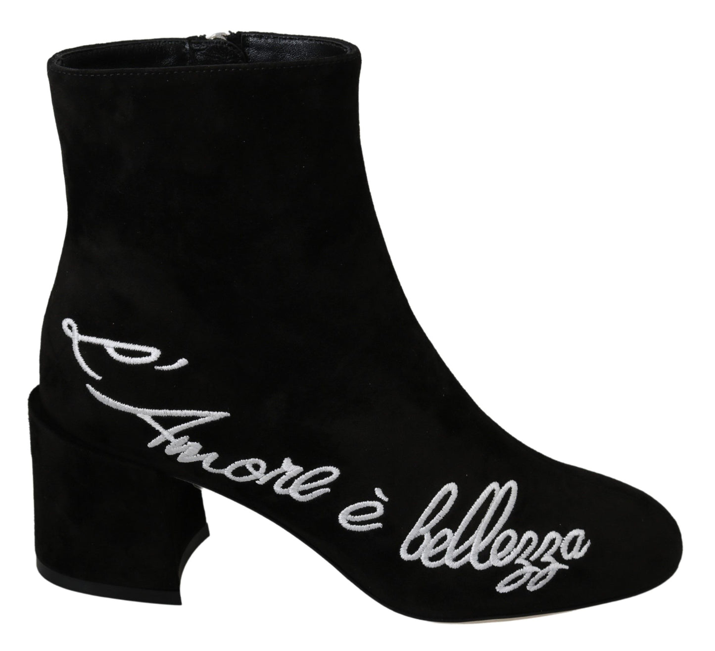 Dolce &amp; Gabbana Botines Ante Negro L Amore E Bellezza