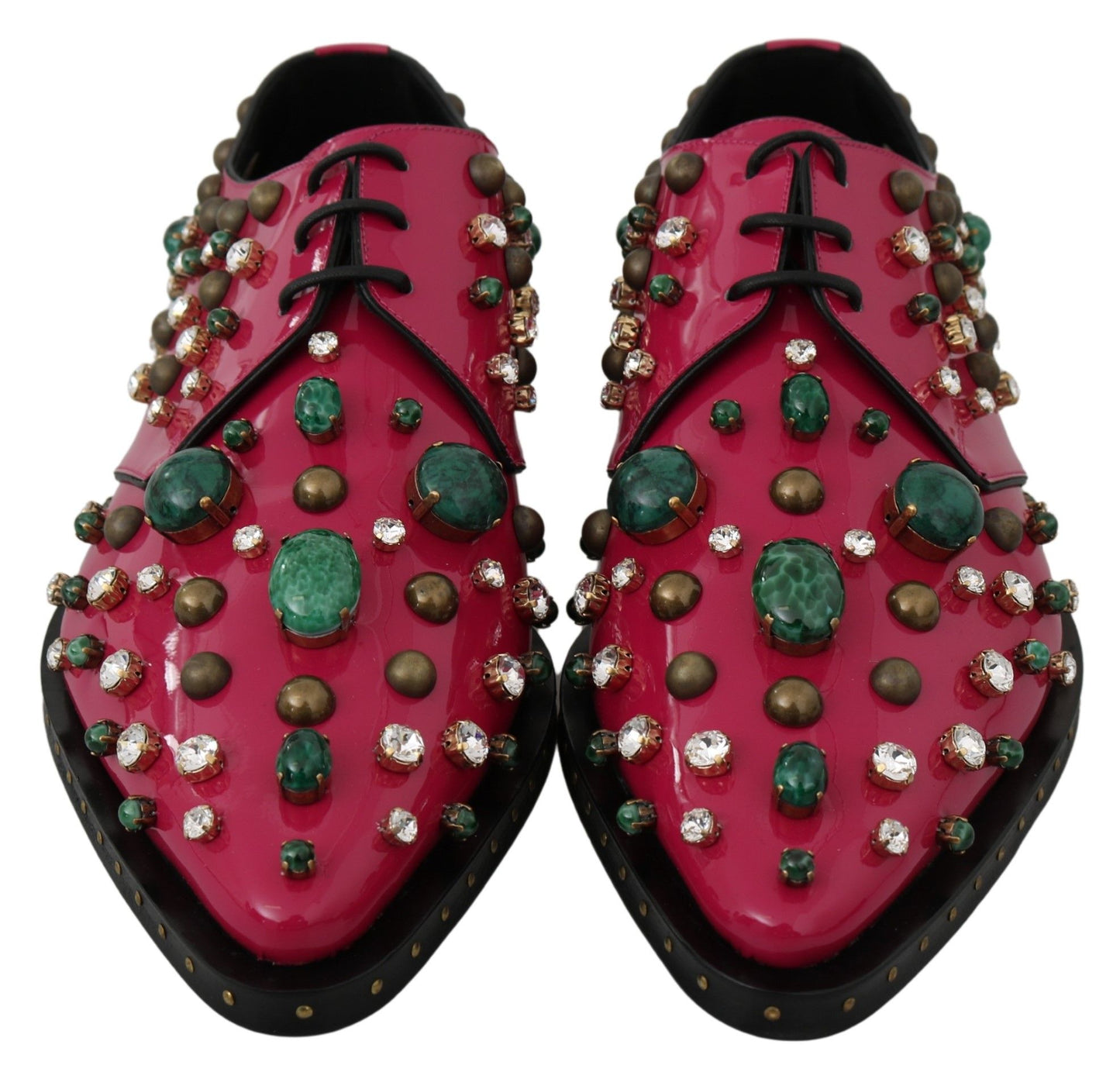 Ballerines plates vernies en cristal rose fuchsia Dolce &amp; Gabbana