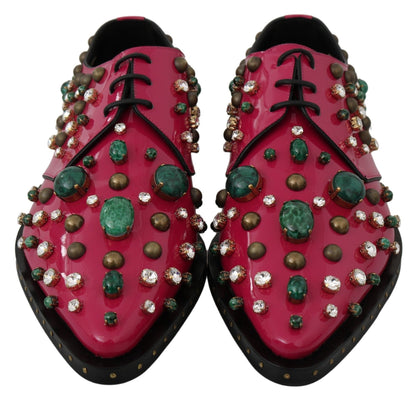Ballerines plates vernies en cristal rose fuchsia Dolce &amp; Gabbana