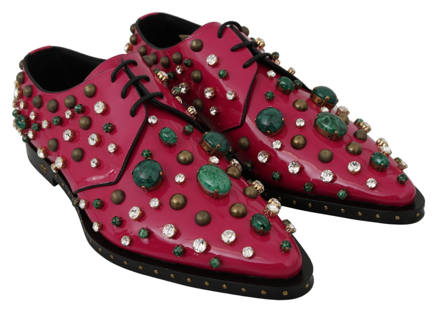 Ballerines plates vernies en cristal rose fuchsia Dolce &amp; Gabbana