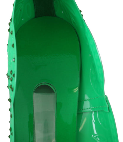 Escarpins Cendrillon en cristal Dolce &amp; Gabbana, en vert luxuriant