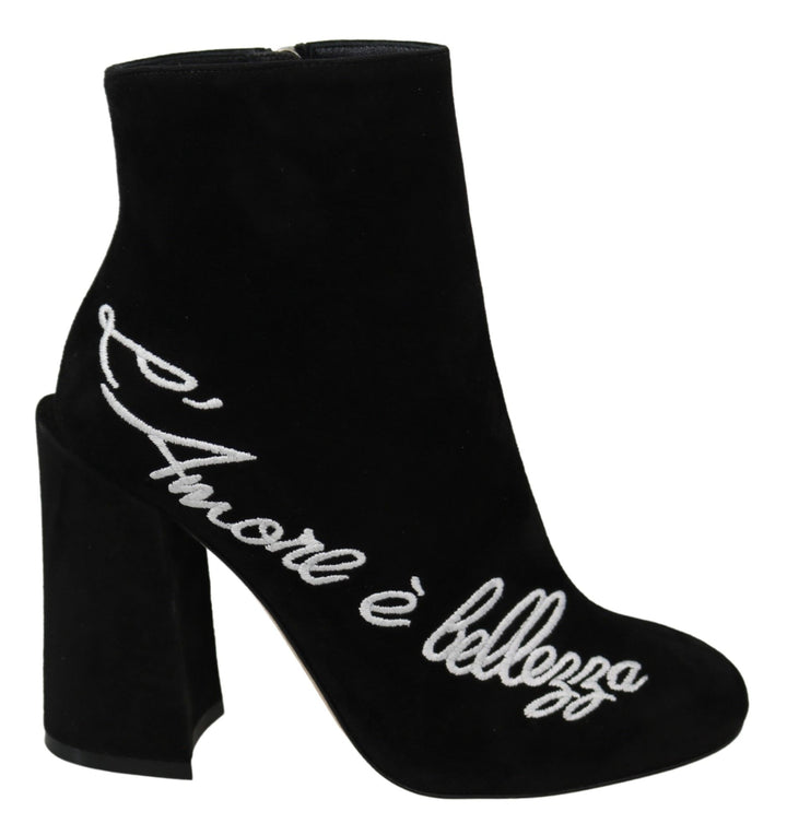 Dolce &amp; Gabbana Black Suede L&
