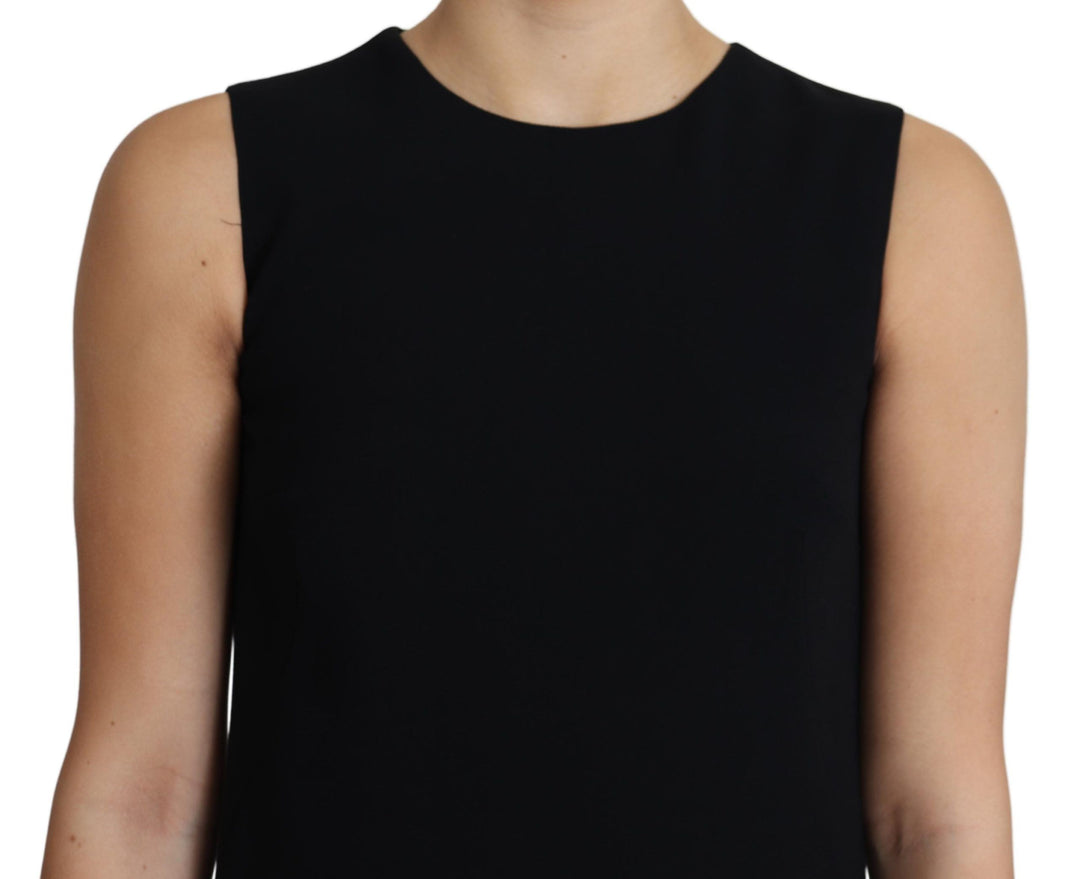 Dolce &amp; Gabbana Black Viscose Stretch A-line Shift Mini Dress women’s dress
