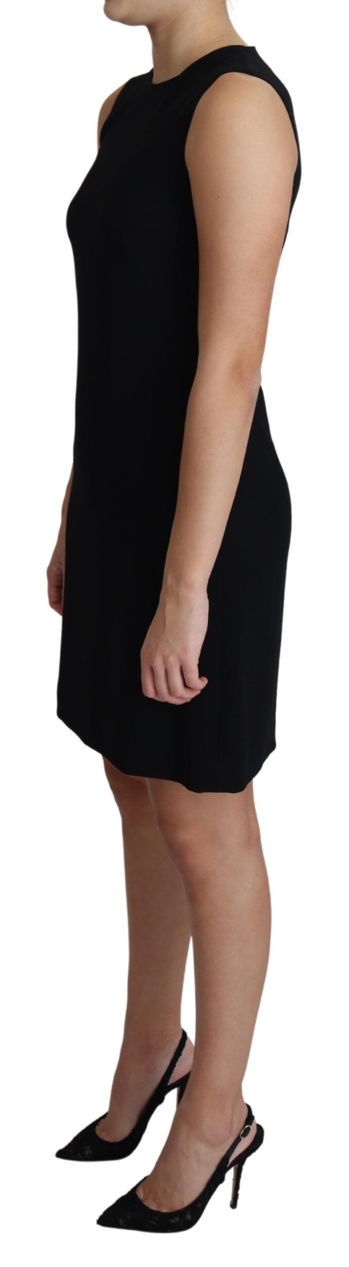 Dolce &amp; Gabbana Black Viscose Stretch A-line Shift Mini Dress women’s dress
