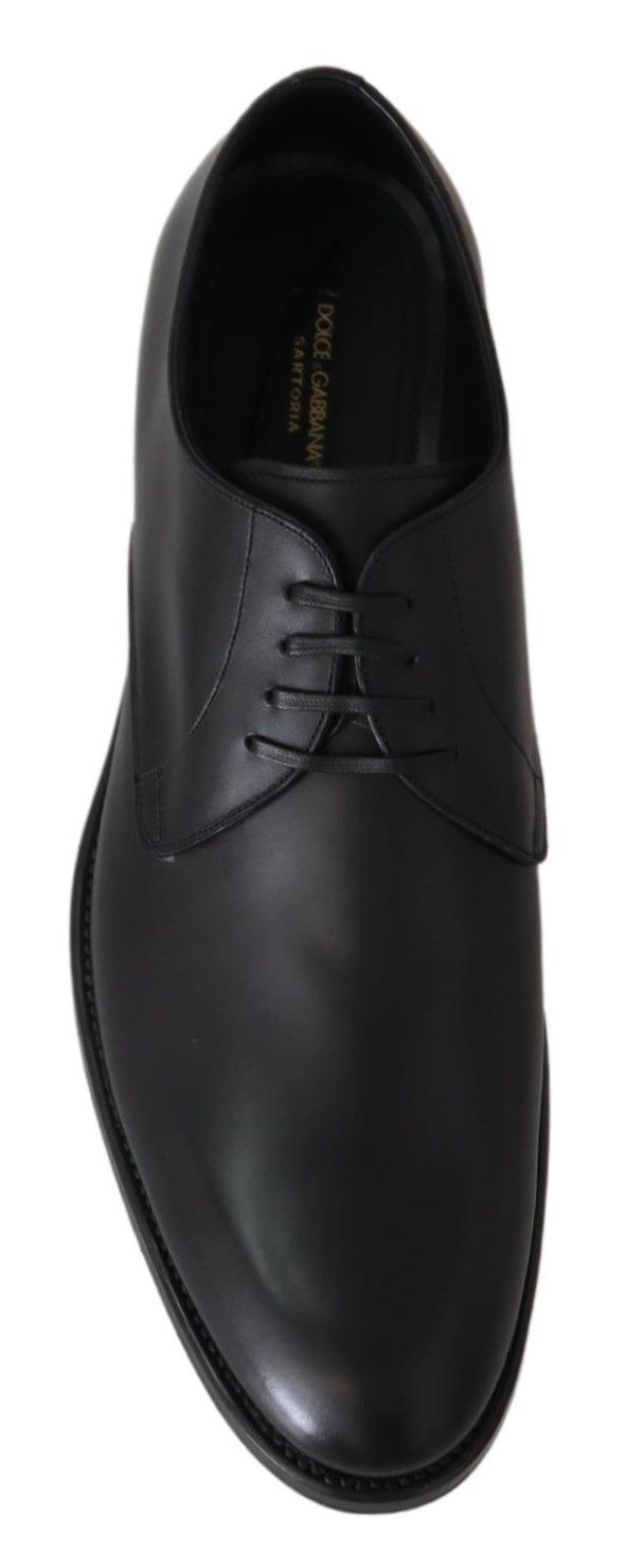 Chaussures Derby élégantes en cuir noir Dolce &amp;amp; Gabbana