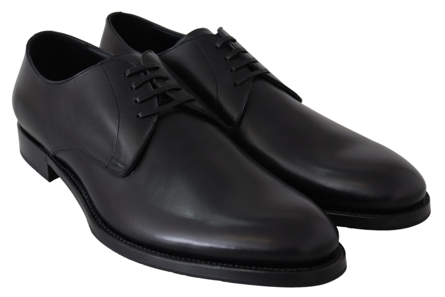 Chaussures Derby élégantes en cuir noir Dolce &amp; Gabbana