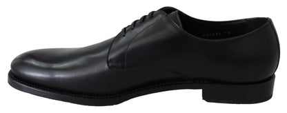 Chaussures Derby élégantes en cuir noir Dolce &amp; Gabbana