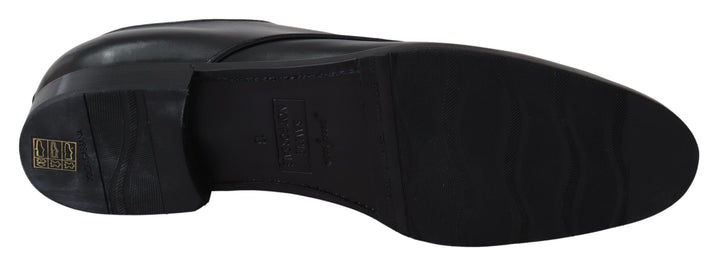 Chaussures Derby élégantes en cuir noir Dolce &amp;amp; Gabbana
