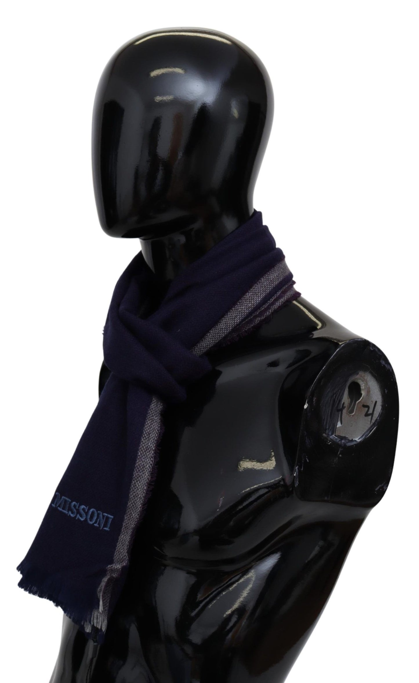 Vestido con estampado de rayas y bufanda de lana Missoni Sensation