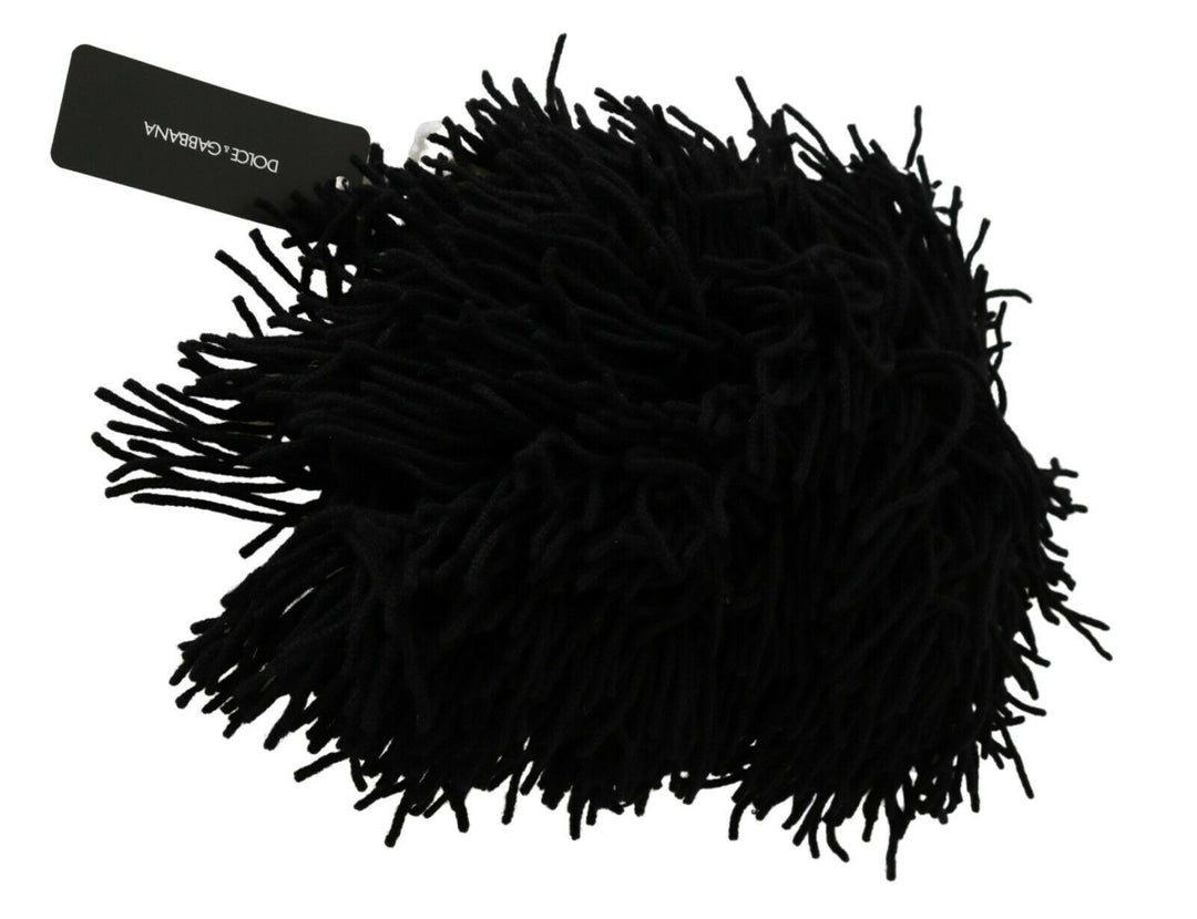 Bonnet en cachemire tricoté noir et blanc Dolce &amp;amp; Gabbana
