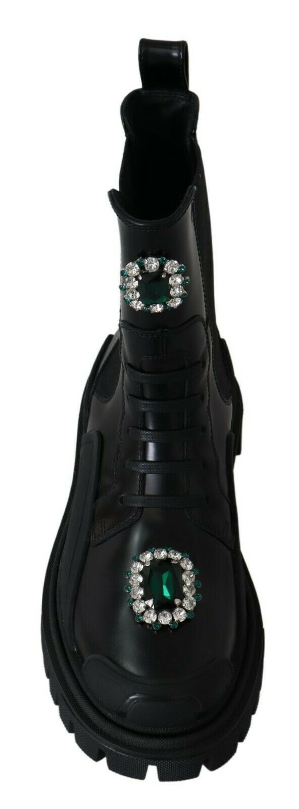 Botas de combate de cuero Dolce &amp;amp; Gabbana Poder de vestir italiano