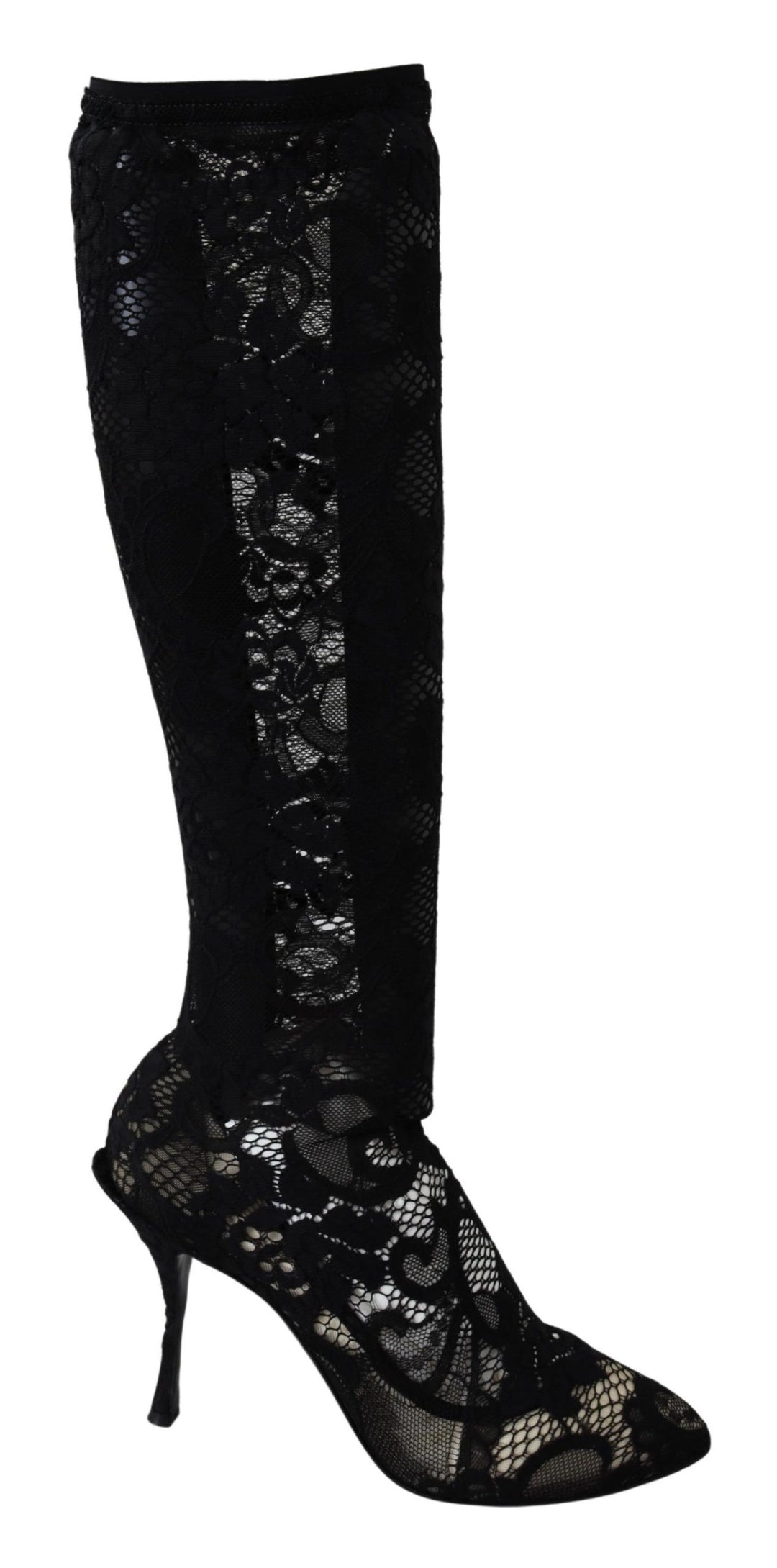 Zapatos de tacón estilo calcetín elásticos negros Dolce Gabbana Sensation