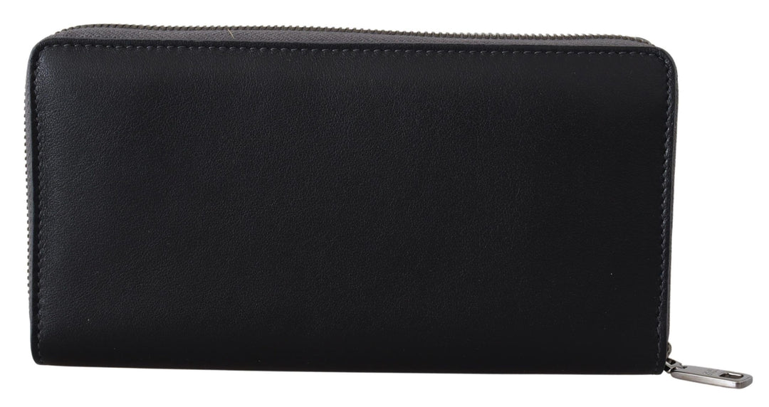 Portefeuille zippé élégant en cuir texturé Dolce &amp;amp; Gabbana