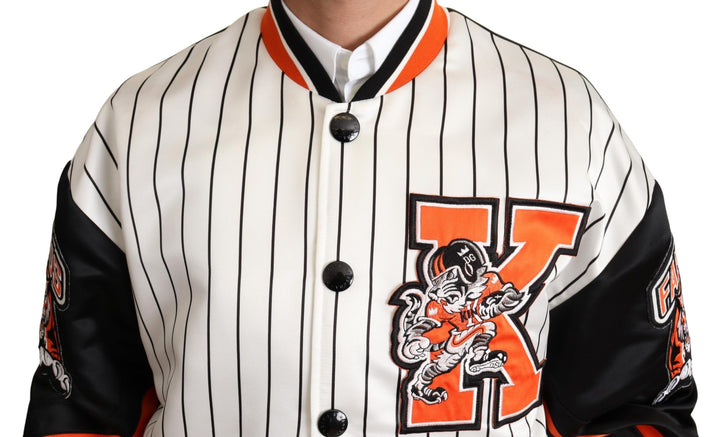 Chaqueta bomber King Lion de Dolce Gabbana con cierre de botón