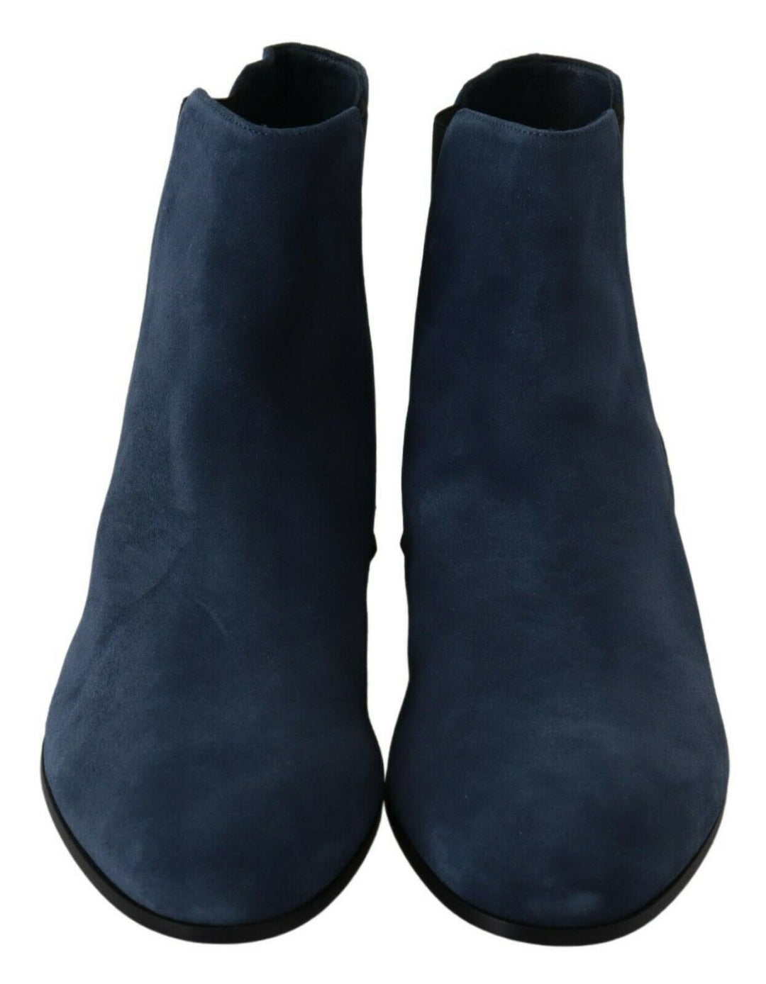 Bottes mi-mollet en daim bleu chic Dolce &amp;amp; Gabbana avec détails cloutés