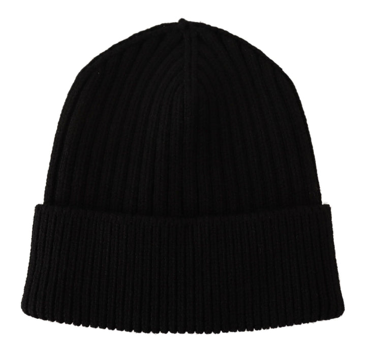Dolce &amp; Gabbana Black Wool Knit Women Winter Hat