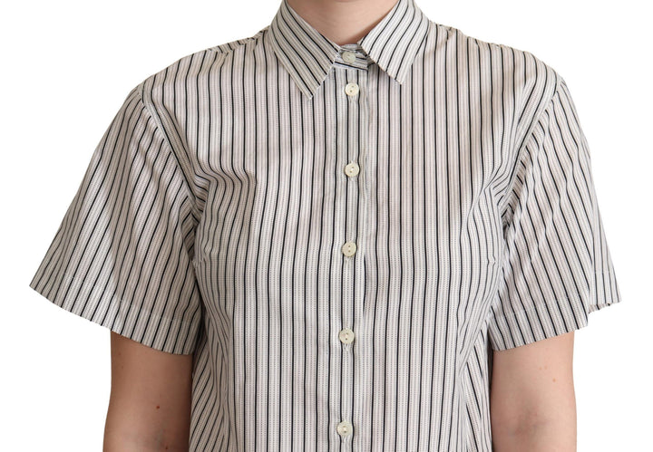 Polo rayé monochrome chic Dolce &amp;amp; Gabbana