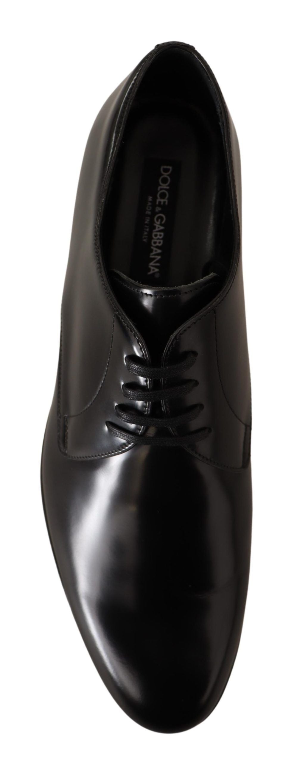Chaussures Derby en cuir noir à semelles en cuir, style intemporel