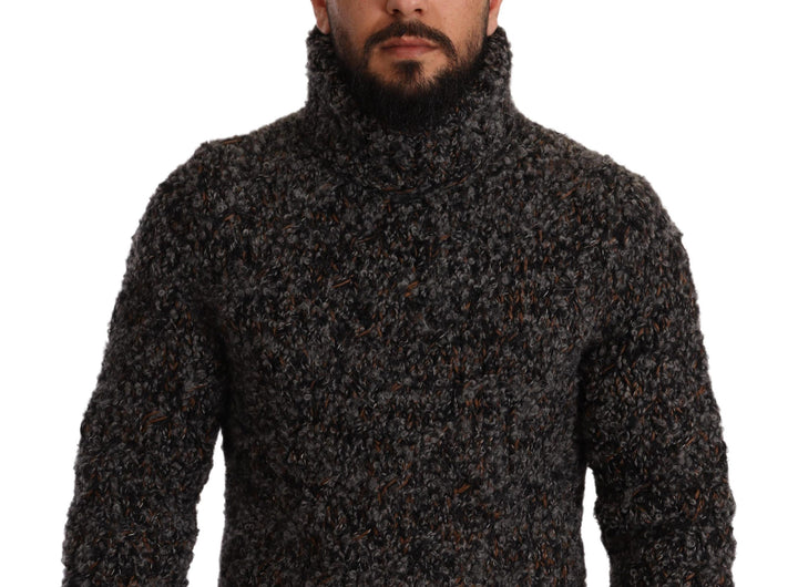 Dolce &amp; Gabbana Gray Wool Blend Turtleneck Pullover Sweater