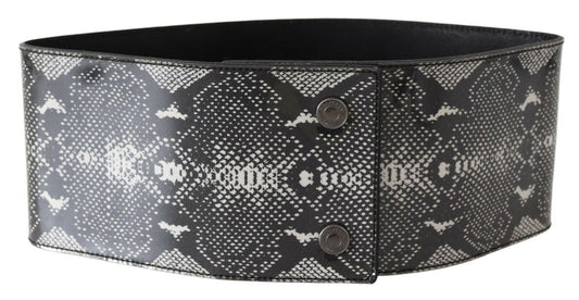 Ermanno Scervino Ceinture classique en cuir à motif peau de serpent