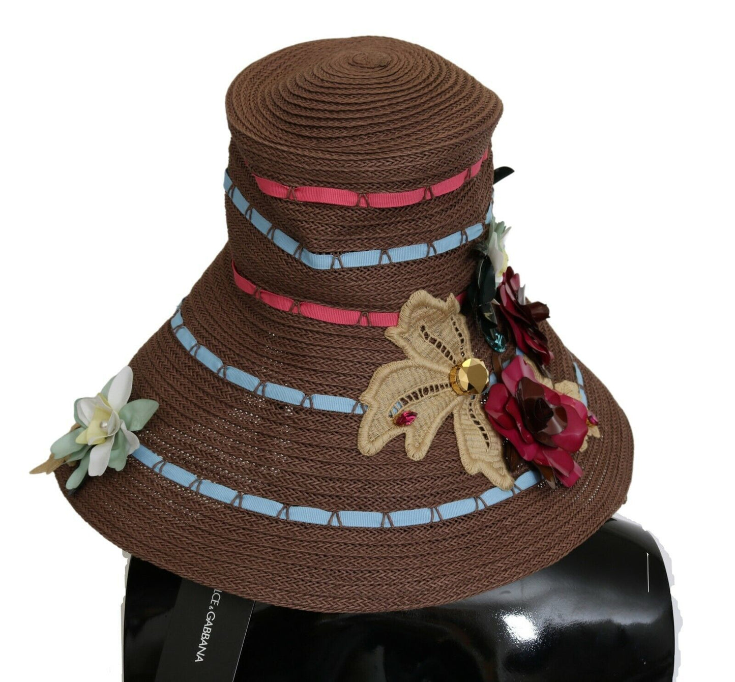 Dolce &amp; Gabbana Élégant chapeau à large bord à fleurs souples