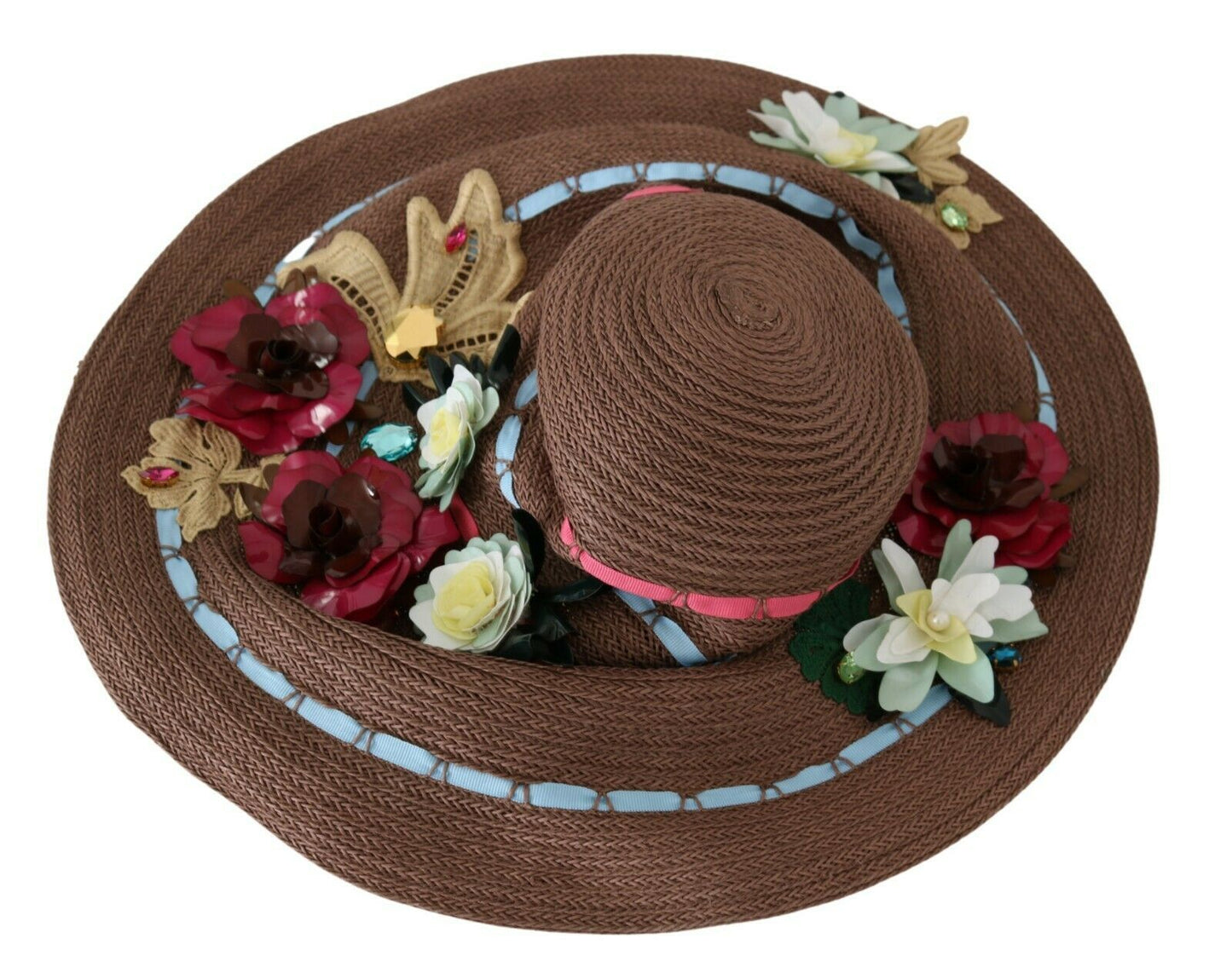 Dolce &amp; Gabbana Élégant chapeau à large bord à fleurs souples