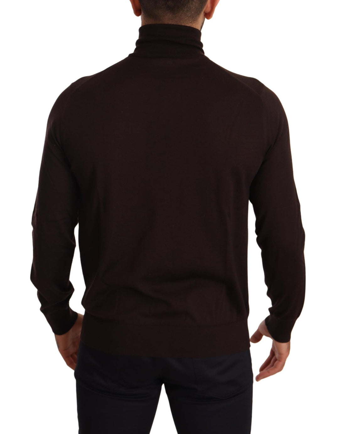 Dolce &amp; Gabbana Brown Cashmere Turtleneck Pullover Sweater