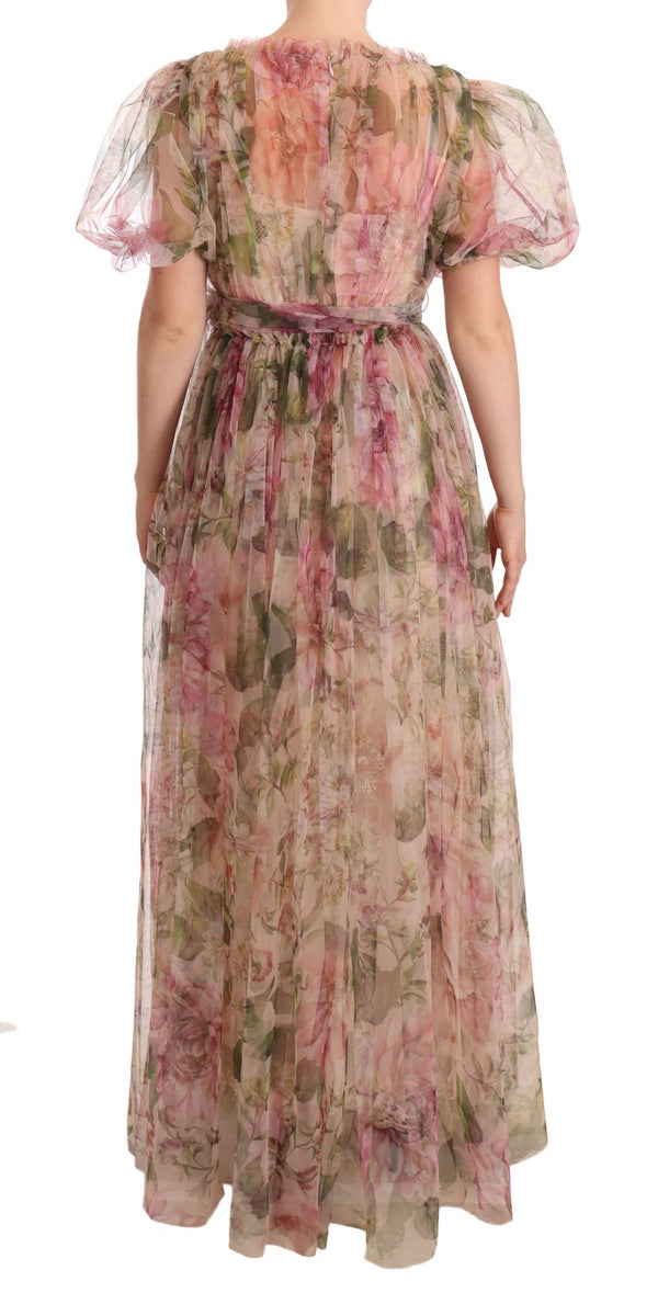 Dolce & Gabbana Multicolor Floral Print Long Maxi Gown Dress women’s dress