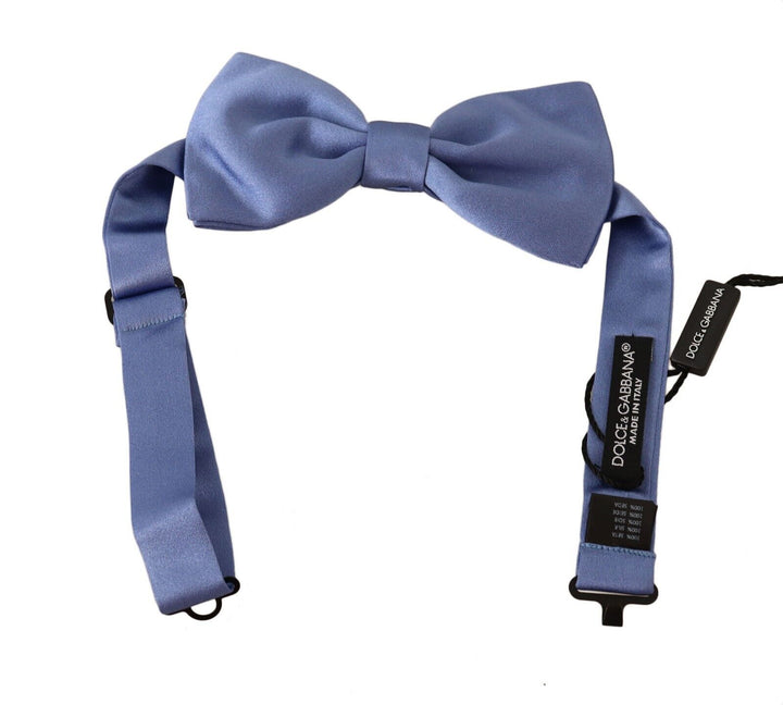 Dolce &amp; Gabbana Purple 100% Silk Adjustable Neck Papillon Bow Tie